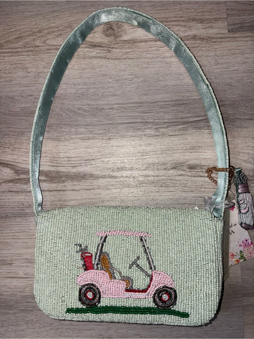Made in India Beaded Golf Cart Bag **FLAW